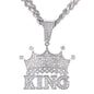 XL Iced King Pendant with 9mm Solid Cuban Chain 30" - HC-6047