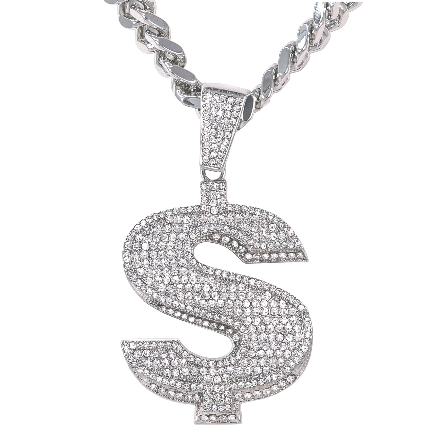 XL Iced Money Pendant with 9mm Solid Cuban Chain 30" - HC-6048