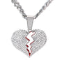 XL Iced Love Pendant with 9mm Solid Cuban Chain 30" - HC-6049