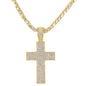 Iced Cross Pendant with 3.5mm Tennis Chain 24" - HC-706