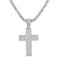 Iced Cross Pendant with 3.5mm Tennis Chain 24" - HC-706