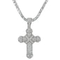 Iced Cross Pendant with 3.5mm Tennis Chain 24" - HC-707