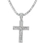 Iced Cross Pendant with 3.5mm Tennis Chain 24" - HC-709