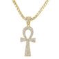 Iced Cross Pendant with 3.5mm Tennis Chain 24" - HC-710