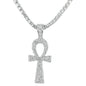 Iced Cross Pendant with 3.5mm Tennis Chain 24" - HC-710