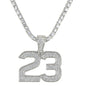 Iced 23 Pendant with 3.5mm Tennis Chain 24" - HC-711**