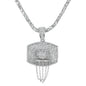 Iced Basketball Pendant with 3.5mm Tennis Chain 24" - HC-712**