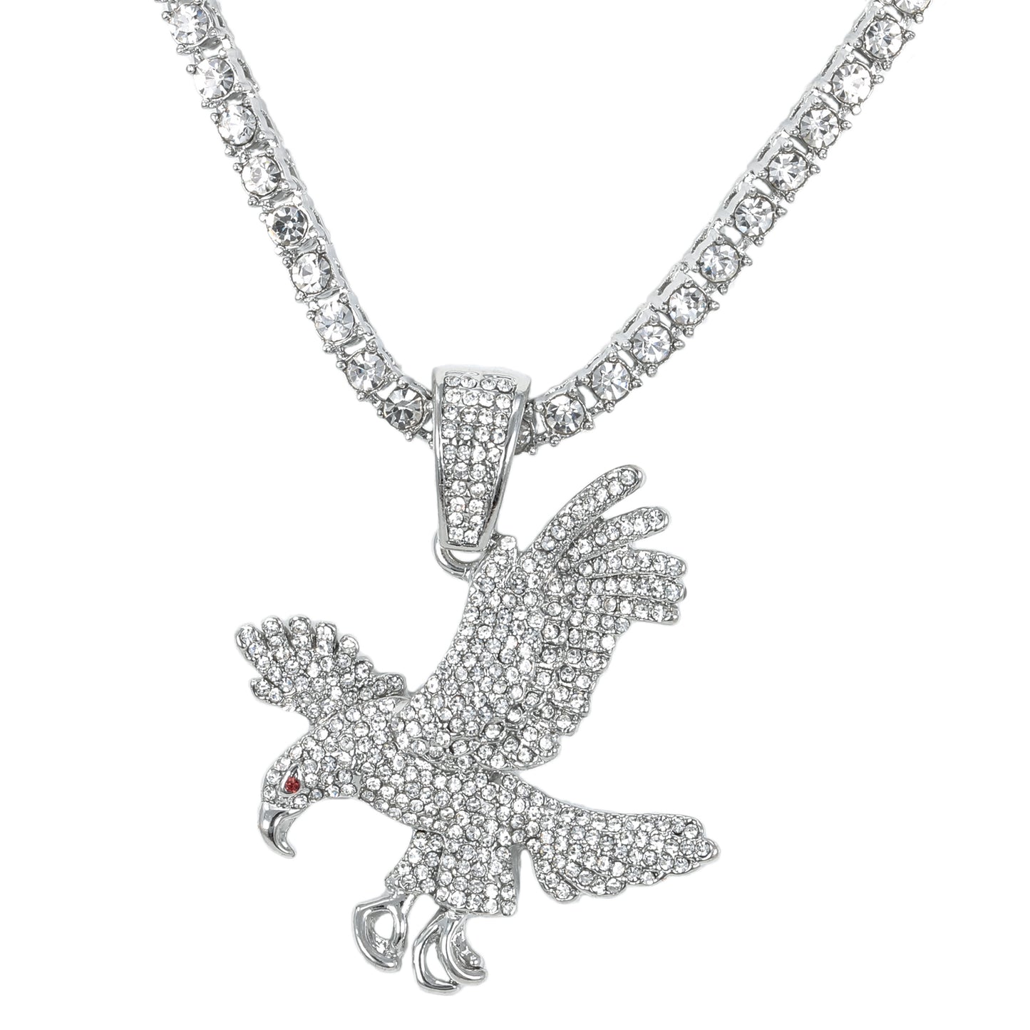 Iced Eagle Pendant with 3.5mm Tennis Chain 24" - HC-714**