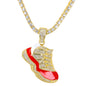 Iced Sneaker Pendant with 3.5mm Tennis Chain 24" - HC-716**