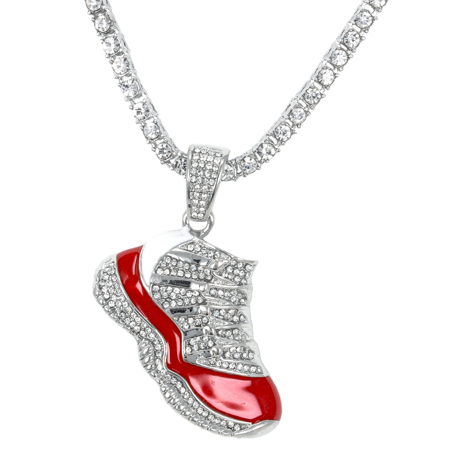 Iced Sneaker Pendant with 3.5mm Tennis Chain 24" - HC-716**