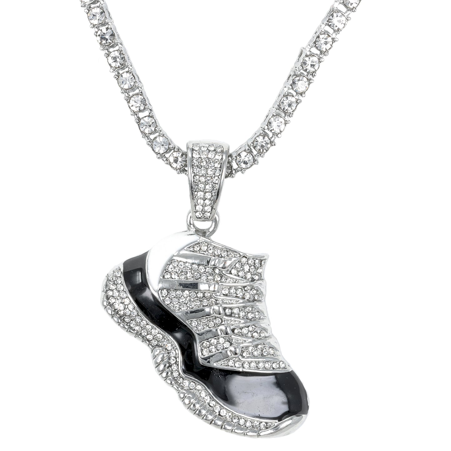 Iced Sneaker Pendant with 3.5mm Tennis Chain 24" - HC-717**