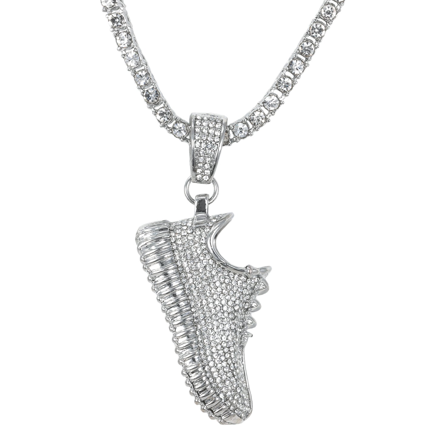 Iced Sneaker Pendant with 3.5mm Tennis Chain 24" - HC-718