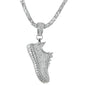 Iced Sneaker Pendant with 3.5mm Tennis Chain 24" - HC-718
