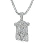 Iced Jesus Pendant with 3.5mm Tennis Chain 24" - HC-720