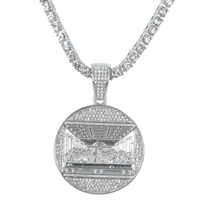 Iced Last Pendant with 3.5mm Tennis Chain 24" - HC-721
