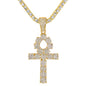 Iced Cross Pendant with 3.5mm Tennis Chain 24" - HC-722**