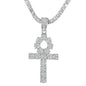 Iced Cross Pendant with 3.5mm Tennis Chain 24" - HC-722**