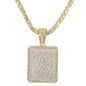 Iced Tag Pendant with 3.5mm Tennis Chain 24" - HC-723
