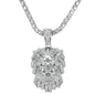 Iced Lion Pendant with 3.5mm Tennis Chain 24" - HC-724