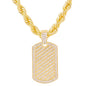 Iced Large Tag Pendant with 8mm Rope Chain 24" - HC-8036**
