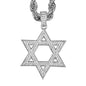 Iced Large Star Pendant with 8mm Rope Chain 24" - HC-8053