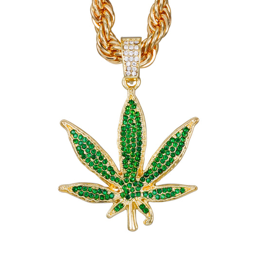 Iced Large Novelty Pendant with 8mm Rope Chain 24" - HC-8056