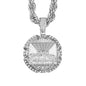 Iced Large Last Supper Pendant with 8mm Rope Chain 24" - HC-8059