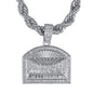 Iced Large Last Supper Pendant with 8mm Rope Chain 24" - HC-8076
