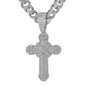 Iced Large Cross Pendant with 12mm Iced Cuban Chain - HC-9012