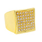 Mens One Size Iced Out Square Ring - HR-03
