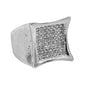 Mens One Size Iced Out Square Ring - HR-04