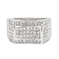 Mens One Size Iced Out Flat Ring - HR-06