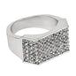 Mens One Size Iced Out Flat Diamond Ring - HR-07
