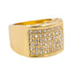 Mens One Size Iced Out Square Ring - HR-09