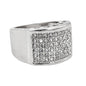 Mens One Size Iced Out Square Ring - HR-09