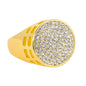 Mens One Size Iced Out Round Ring - HR-10