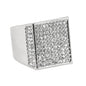 Mens One Size Iced Out Square Ring - HR-11