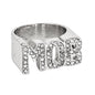 Mens One Size Iced Out MOB Ring - HR-13