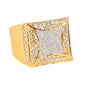 Mens One Size Iced Out Square Ring - HR-18