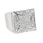 Mens One Size Iced Out Square Ring - HR-18
