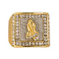 Mens One Size Iced Out Praying Hands Ring - HR-22