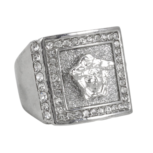 Mens One Size Iced Out Alloy Ring - HR-23
