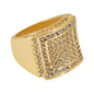 Mens One Size Iced Out Square Ring - HR-25