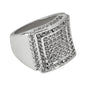 Mens One Size Iced Out Square Ring - HR-25