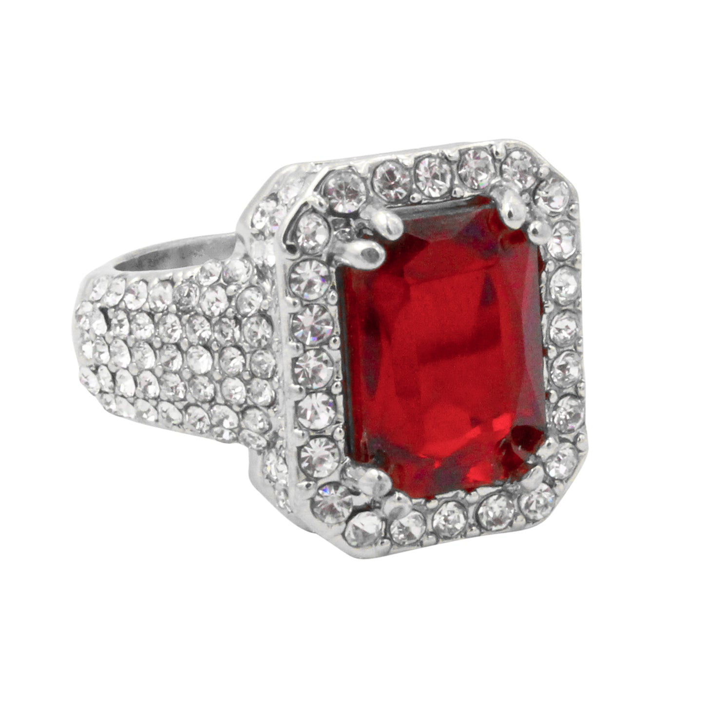 Mens One Size Iced Out Color Stone Ring - HR-26