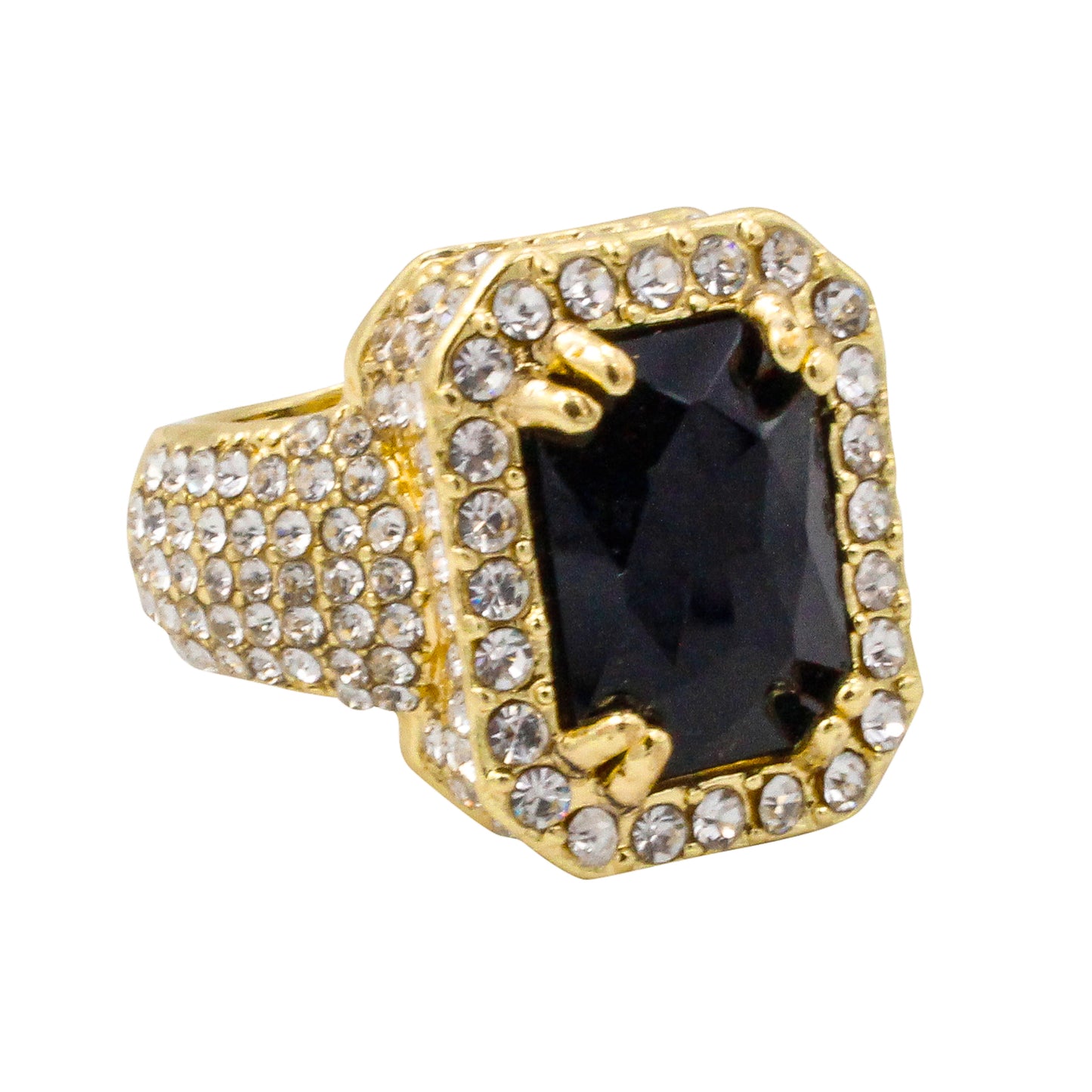 Mens One Size Iced Out Color Stone Ring - HR-27