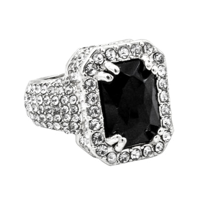 Mens One Size Iced Out Color Stone Ring - HR-27