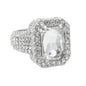 Mens One Size Iced Out Color Stone Ring - HR-28
