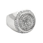 Mens One Size Iced Out Round Diamond Ring - HR-29