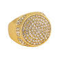 Mens One Size Iced Out Round Ring - HR-30